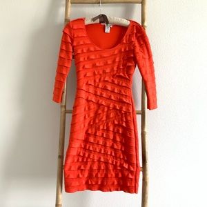Orange Max Studio 3/4 length sleeve dress